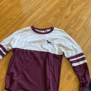 Pink Victoria’s Secret long sleeve wine women’s small